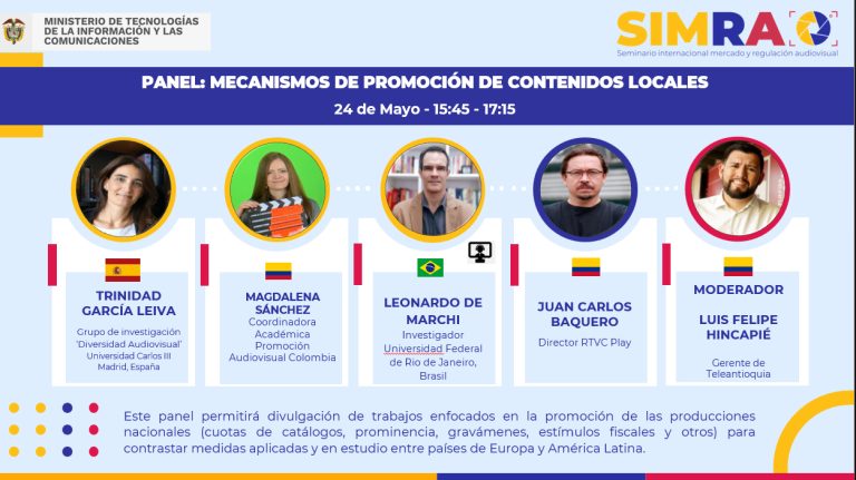 Panel: Mecanismos de promoción de los contenidos locales             24 de mayo de 2023 – SIMRA