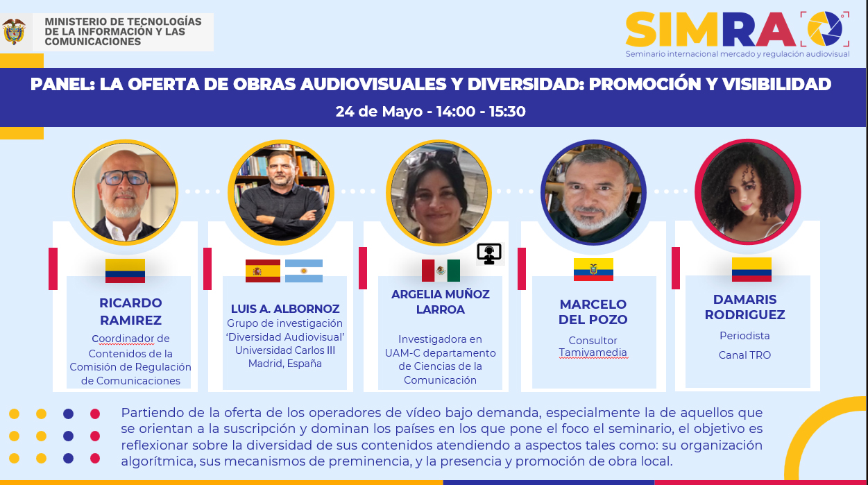 Panel: La oferta de obras audiovisuales y diversidad: promoción y visibilidad – 24 de mayo de 2023